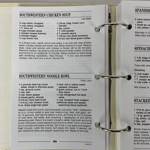 Denton Benefit League Cookbook Deliciously Denton 3 Ring Binder Recipes 2010 - Picture 9 of 15